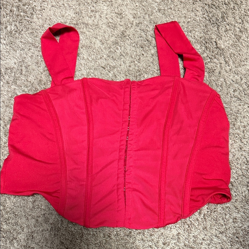 Vibrant Red Women's Crop Top